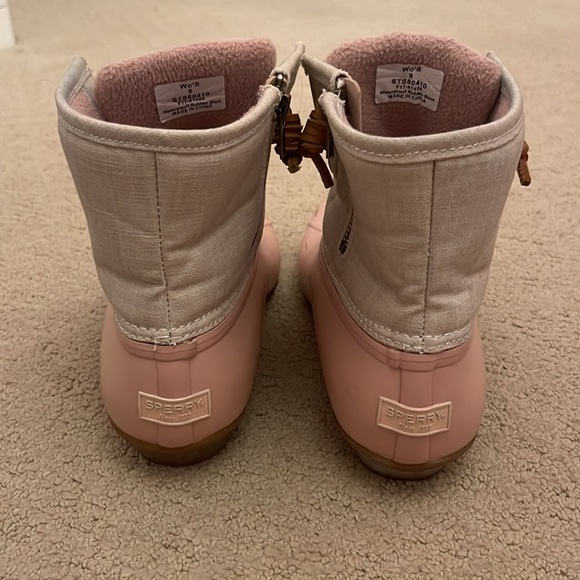 Light pink and tan sperry duck boots - Picture 3 of 3